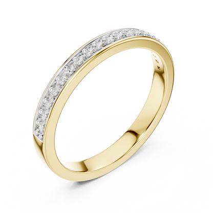 Round Pave Lab Grown Diamond Ring