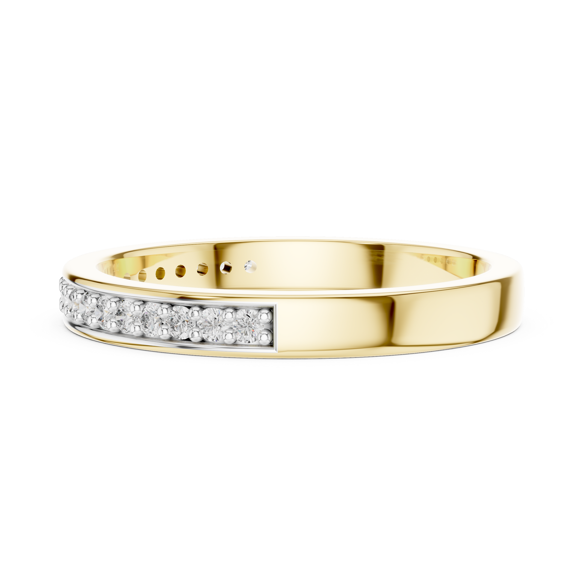 Round Pave Lab Grown Diamond Ring