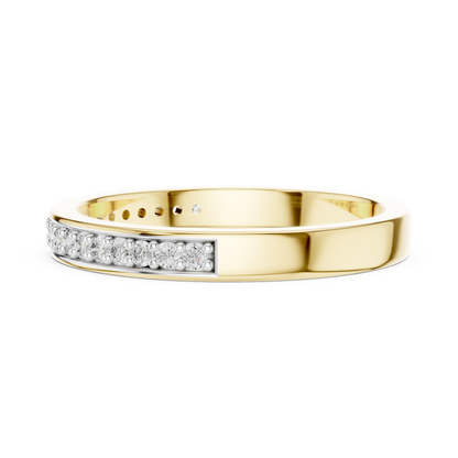 Round Pave Lab Grown Diamond Ring