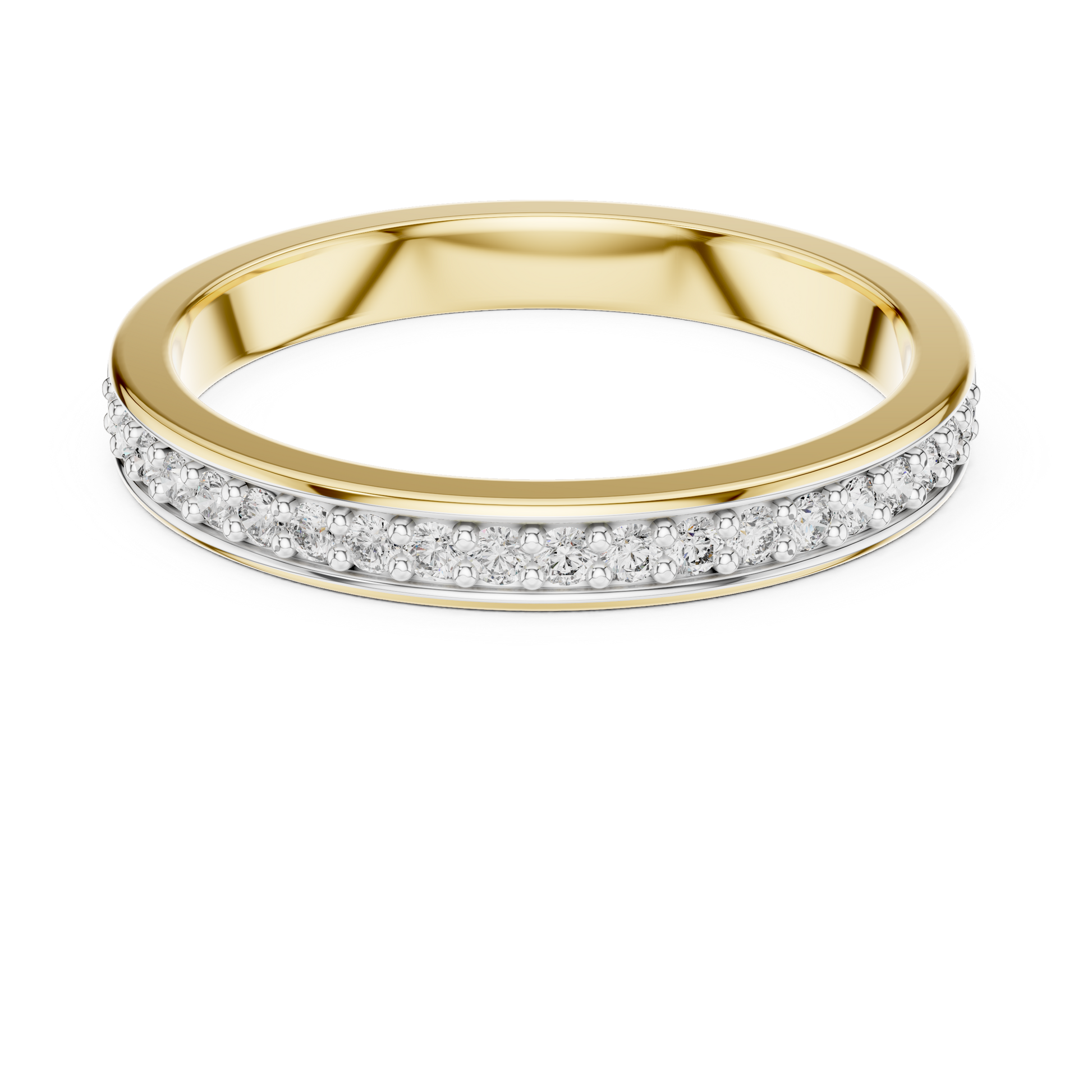 Round Pave Lab Grown Diamond Ring