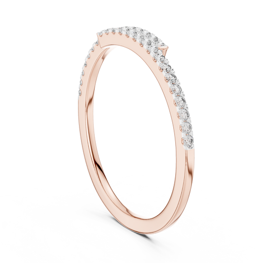 Round Pave Lab Grown Diamond Ring