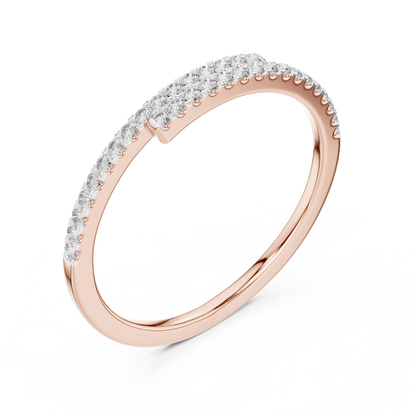Round Pave Lab Grown Diamond Ring