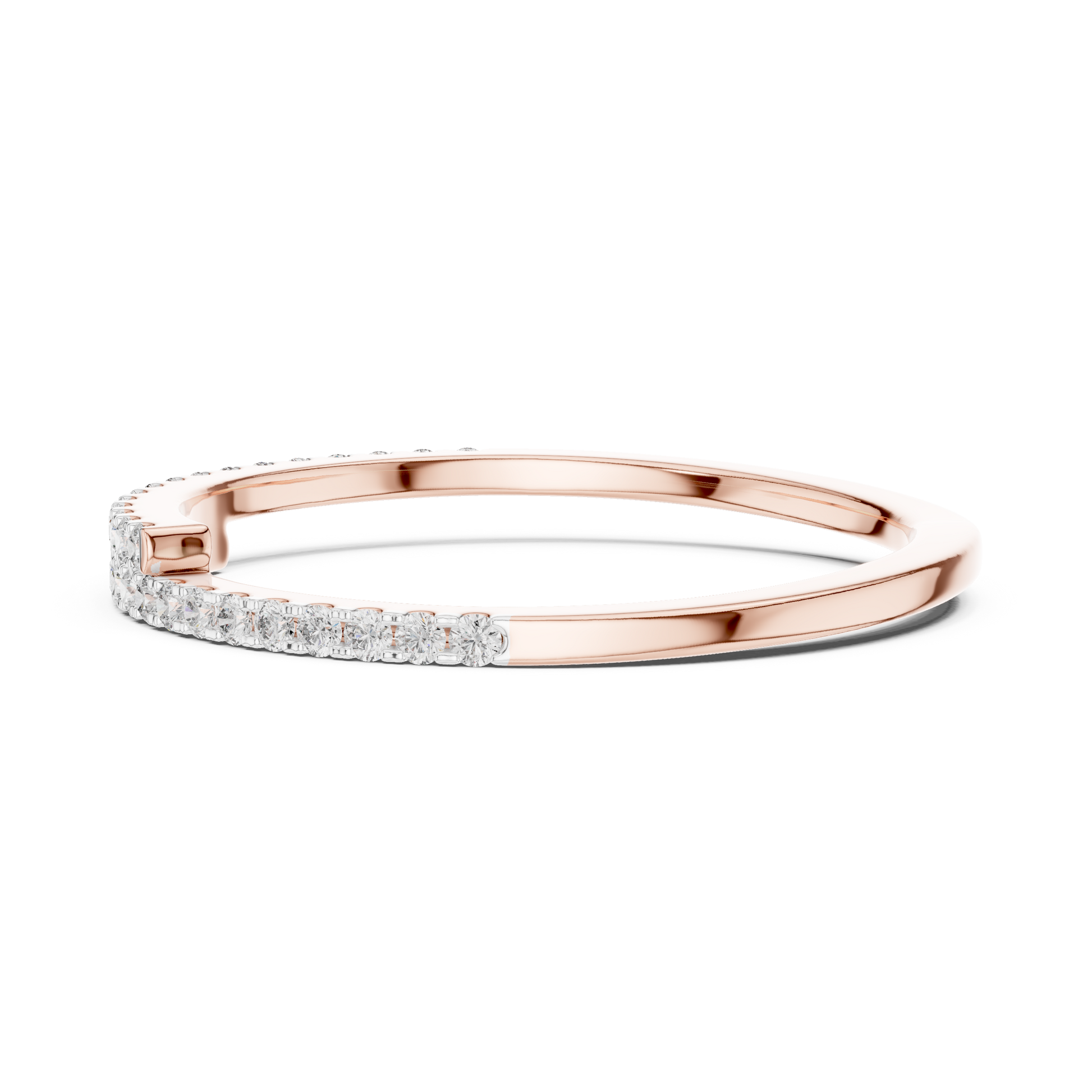 Round Pave Lab Grown Diamond Ring