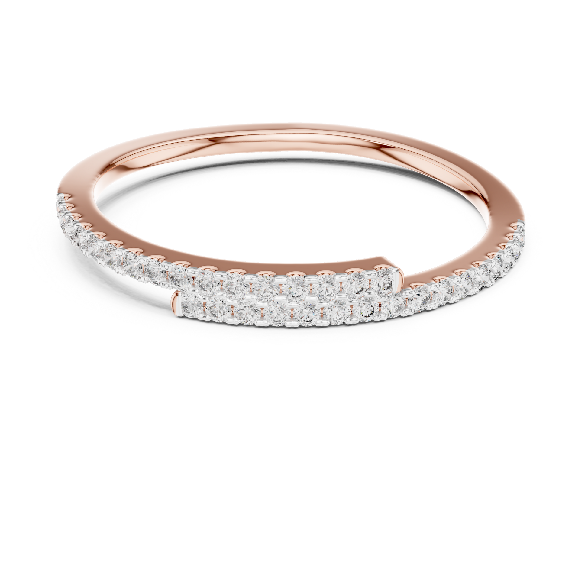 Round Pave Lab Grown Diamond Ring