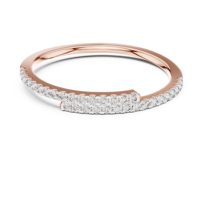 Round Pave Lab Grown Diamond Ring