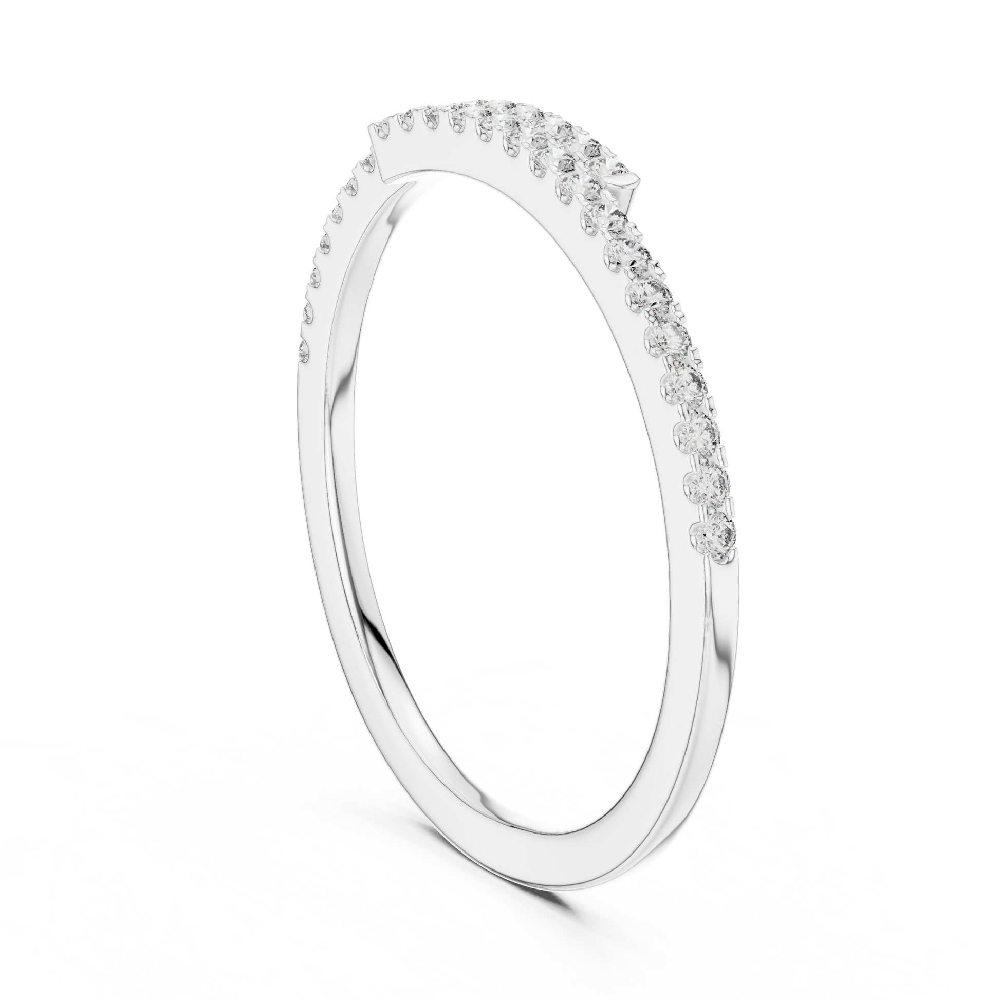 Round Pave Lab Grown Diamond Ring
