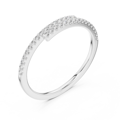 Round Pave Lab Grown Diamond Ring