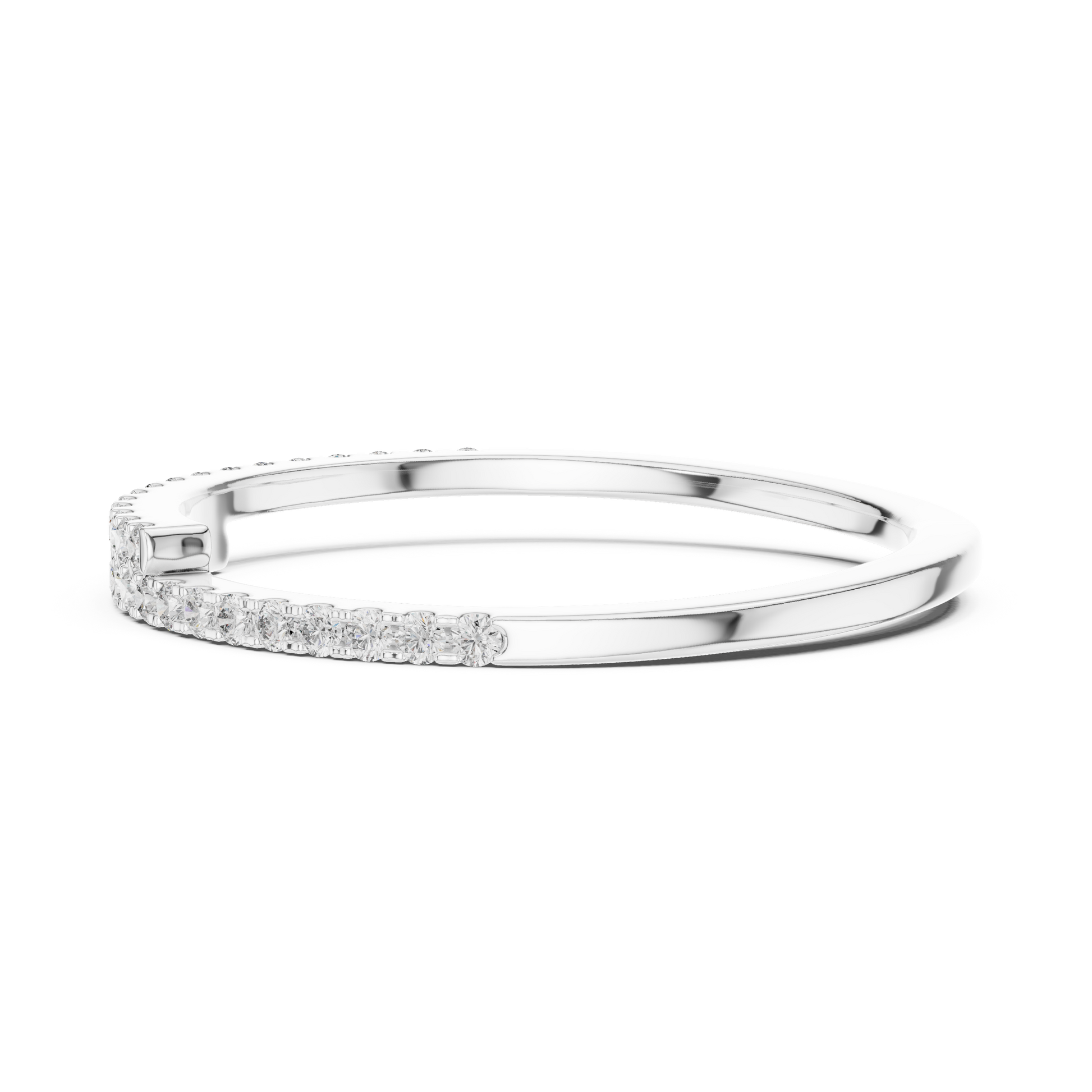 Round Pave Lab Grown Diamond Ring