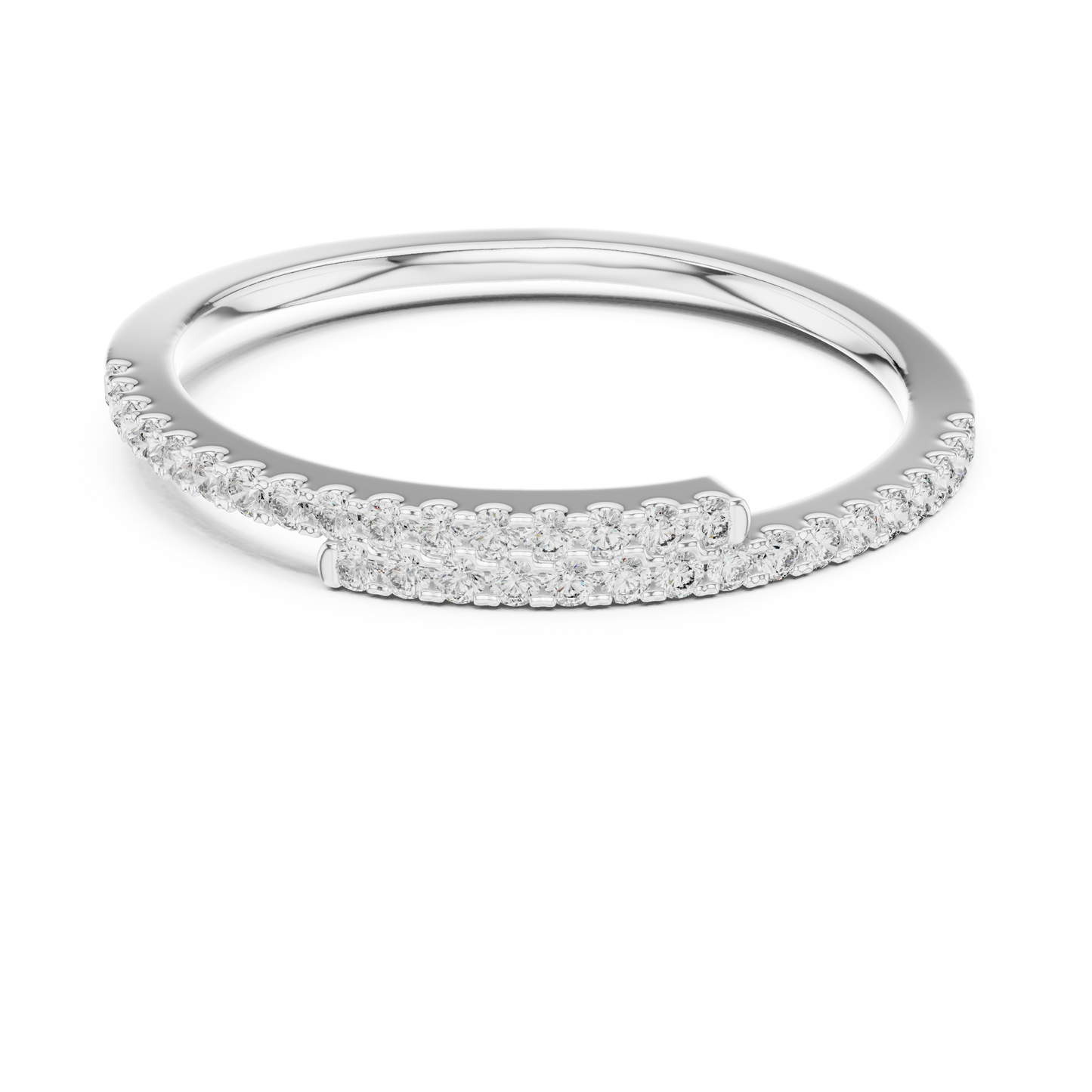 Round Pave Lab Grown Diamond Ring