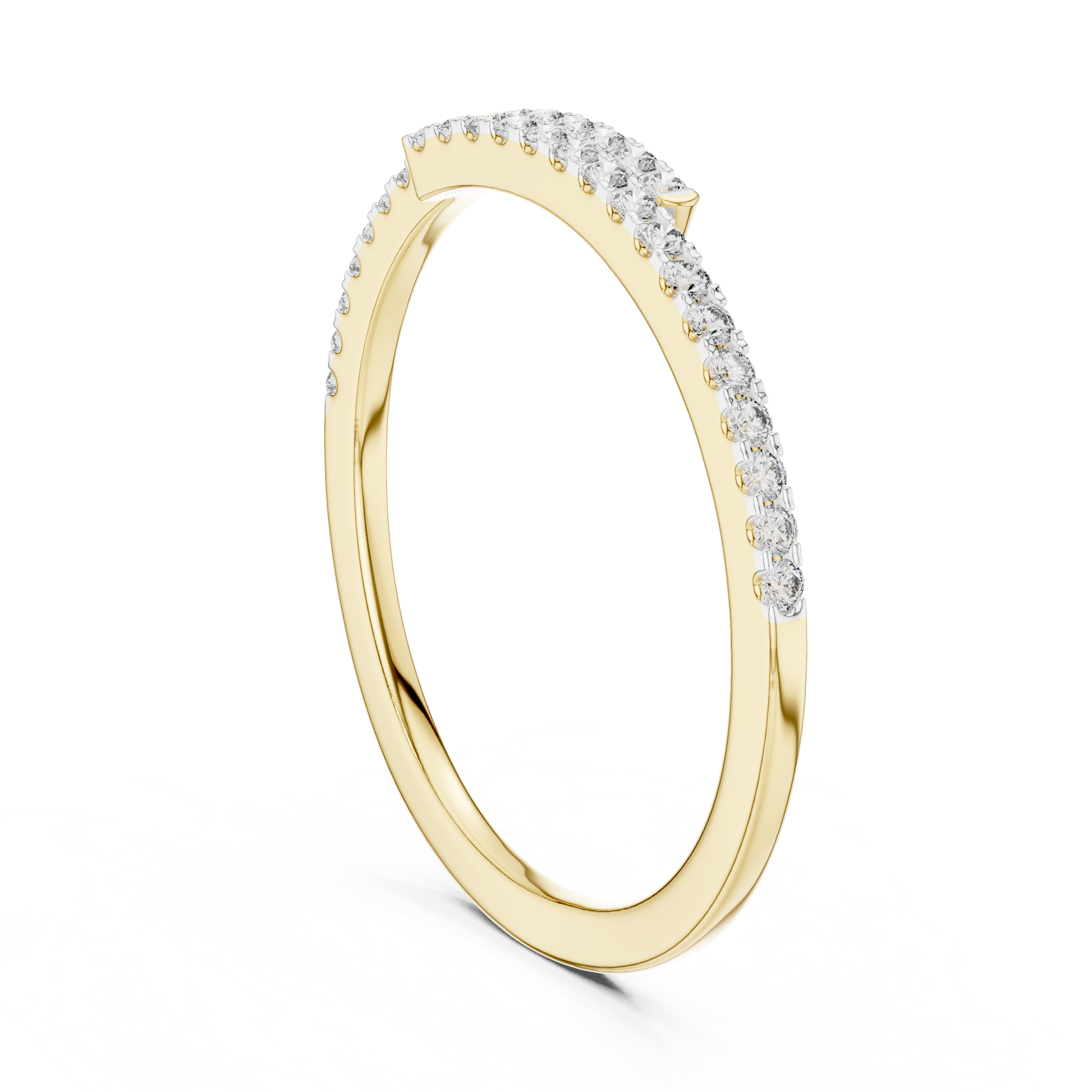 Round Pave Lab Grown Diamond Ring