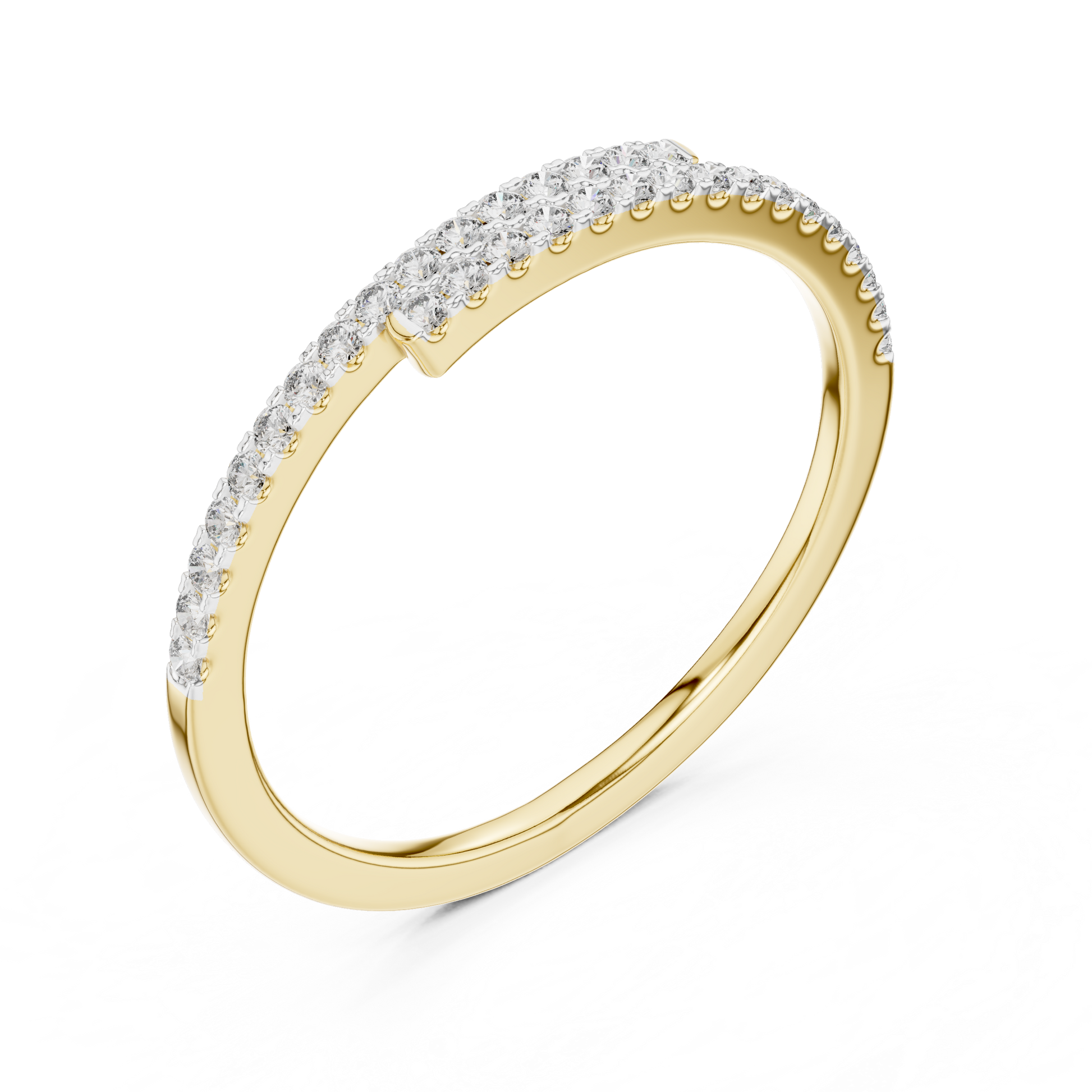 Round Pave Lab Grown Diamond Ring