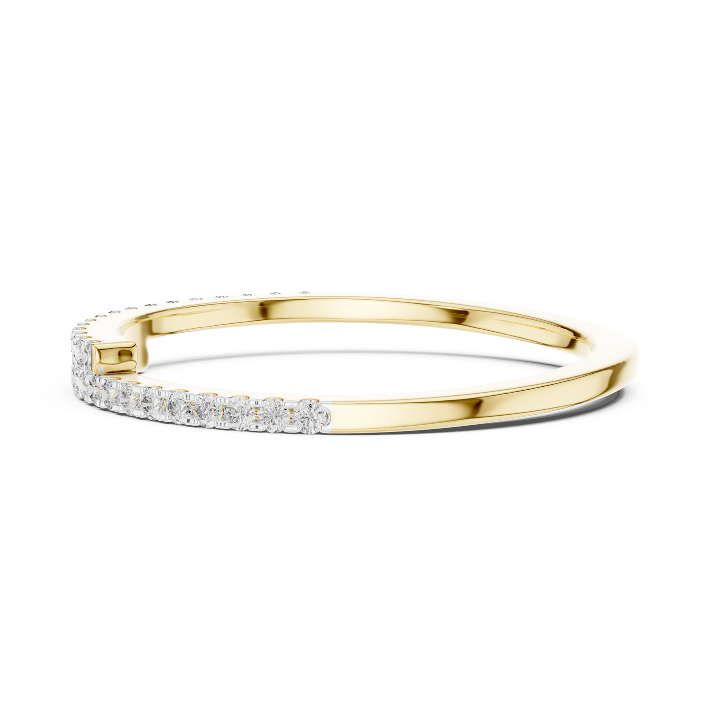 Round Pave Lab Grown Diamond Ring