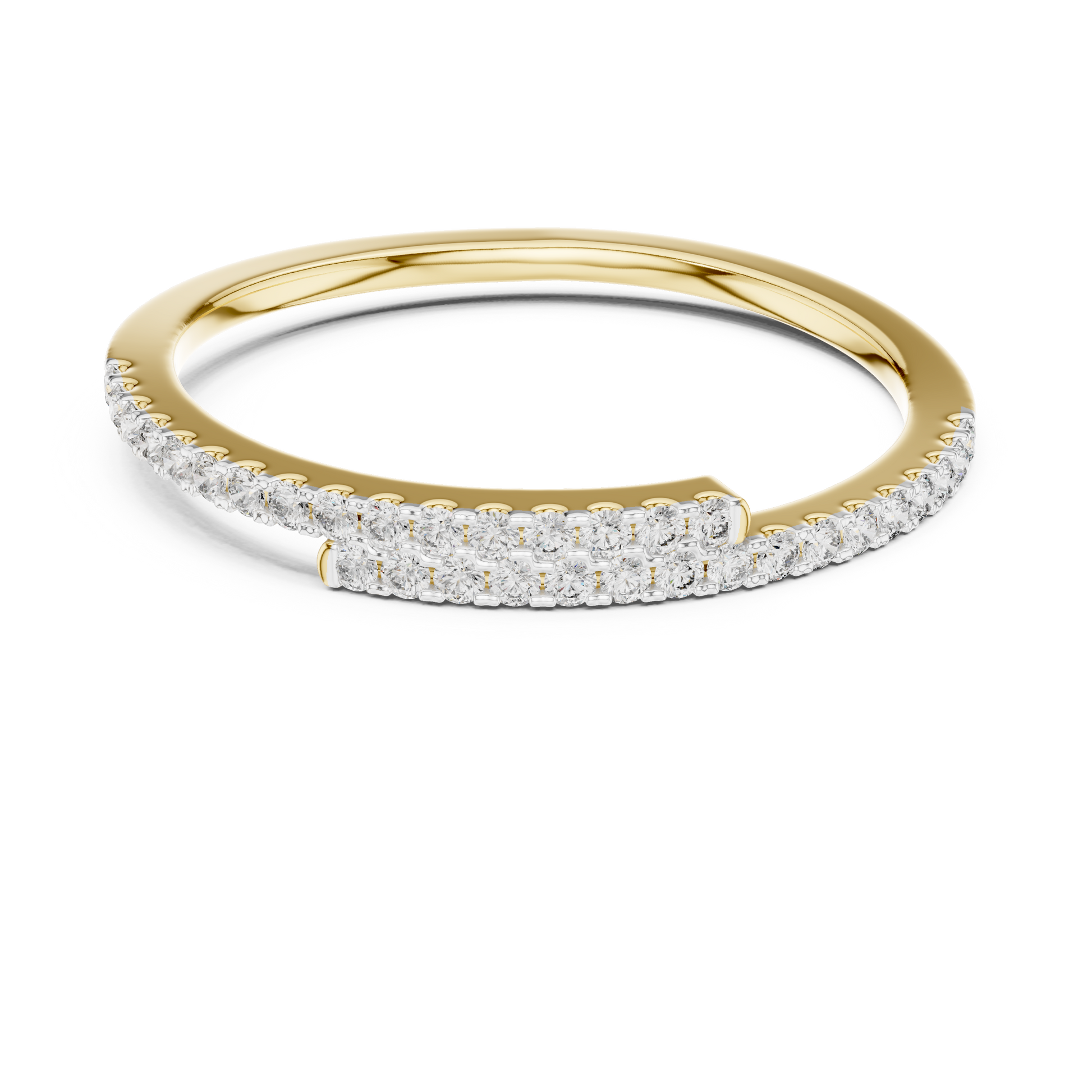 Round Pave Lab Grown Diamond Ring