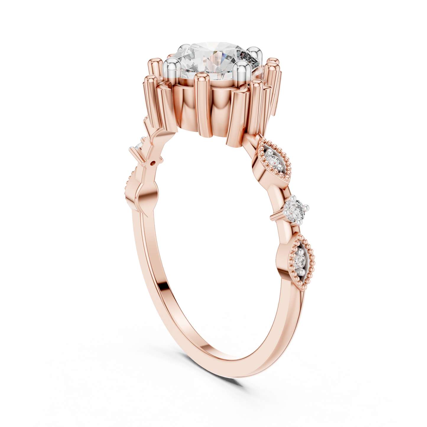 Mixed Shape Lab Grown Diamond Halo Ring