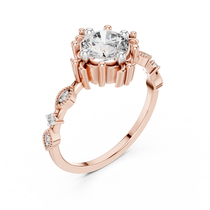 Mixed Shape Lab Grown Diamond Halo Ring