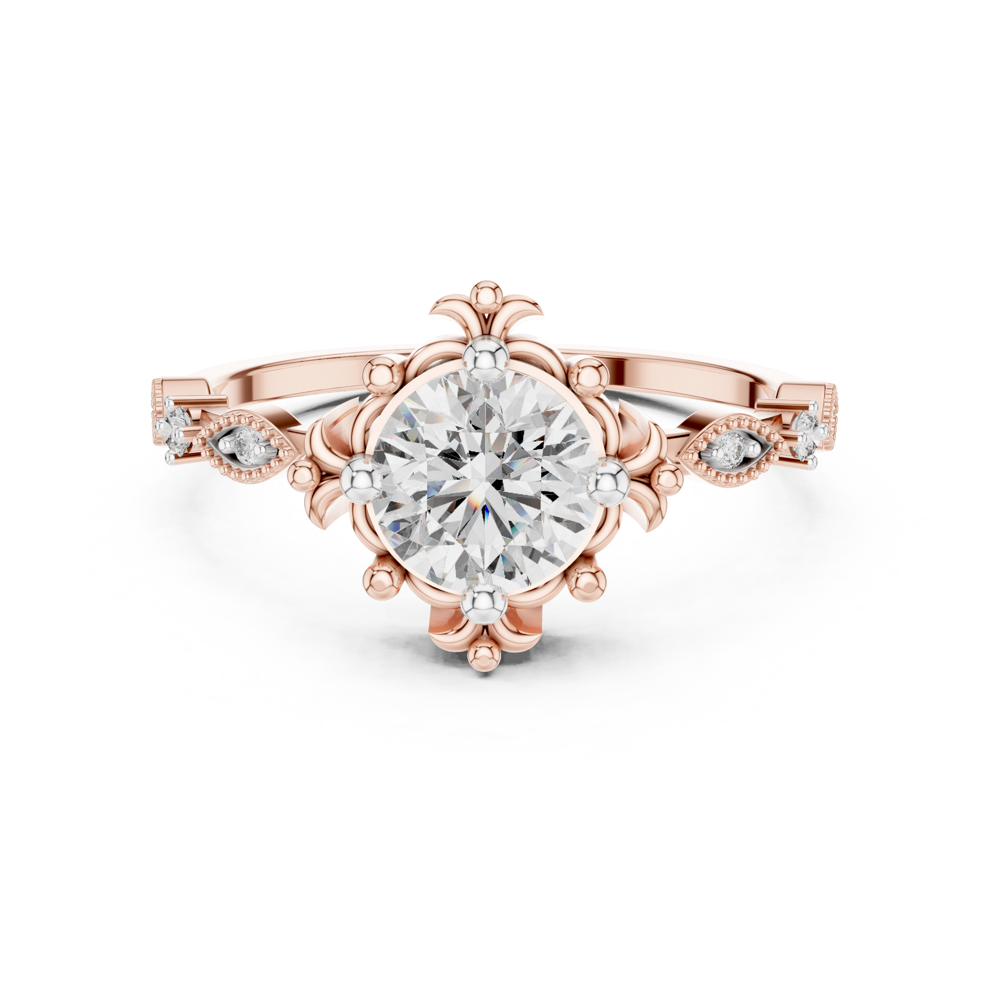 Mixed Shape Lab Grown Diamond Halo Ring