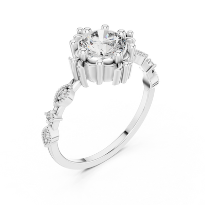 Mixed Shape Lab Grown Diamond Halo Ring