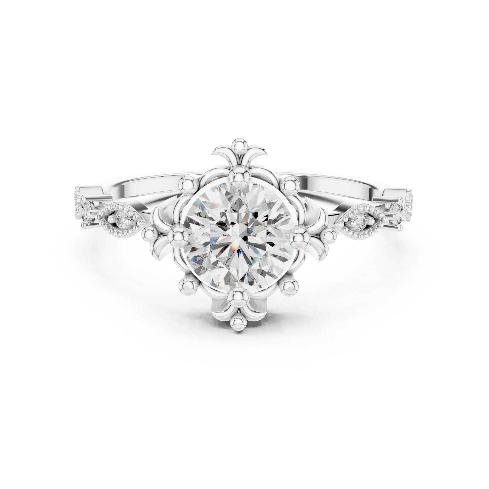 Mixed Shape Lab Grown Diamond Halo Ring