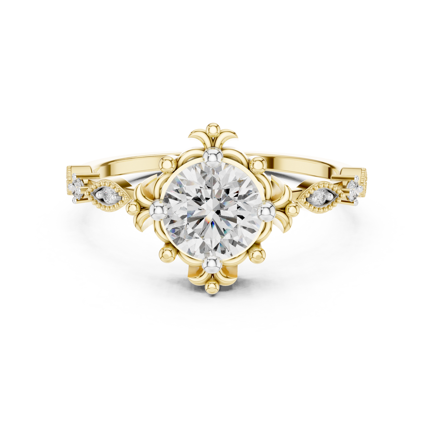 Mixed Shape Lab Grown Diamond Halo Ring
