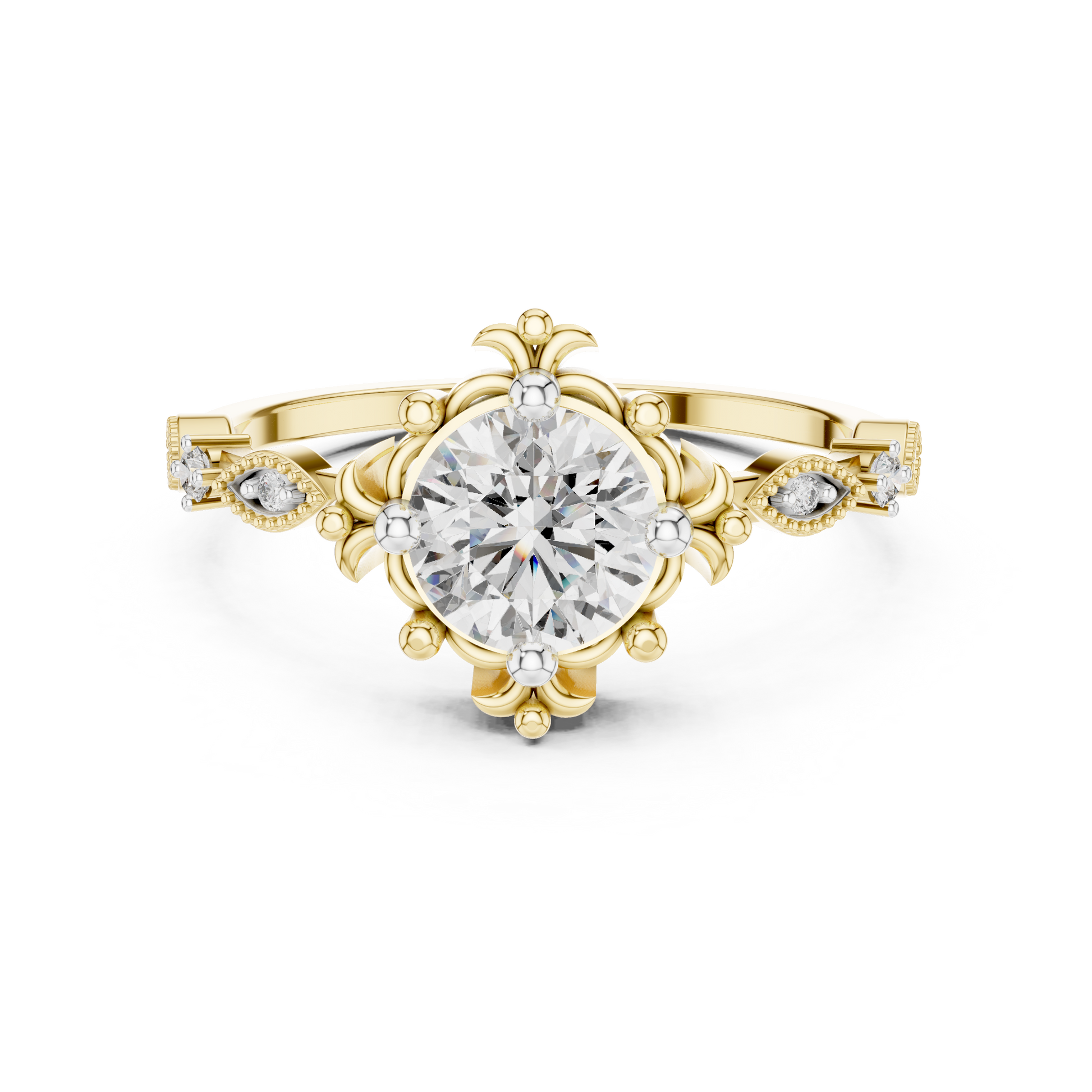 Mixed Shape Lab Grown Diamond Halo Ring