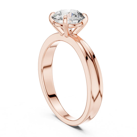 Round Solitaire Lab Grown Diamond Ring