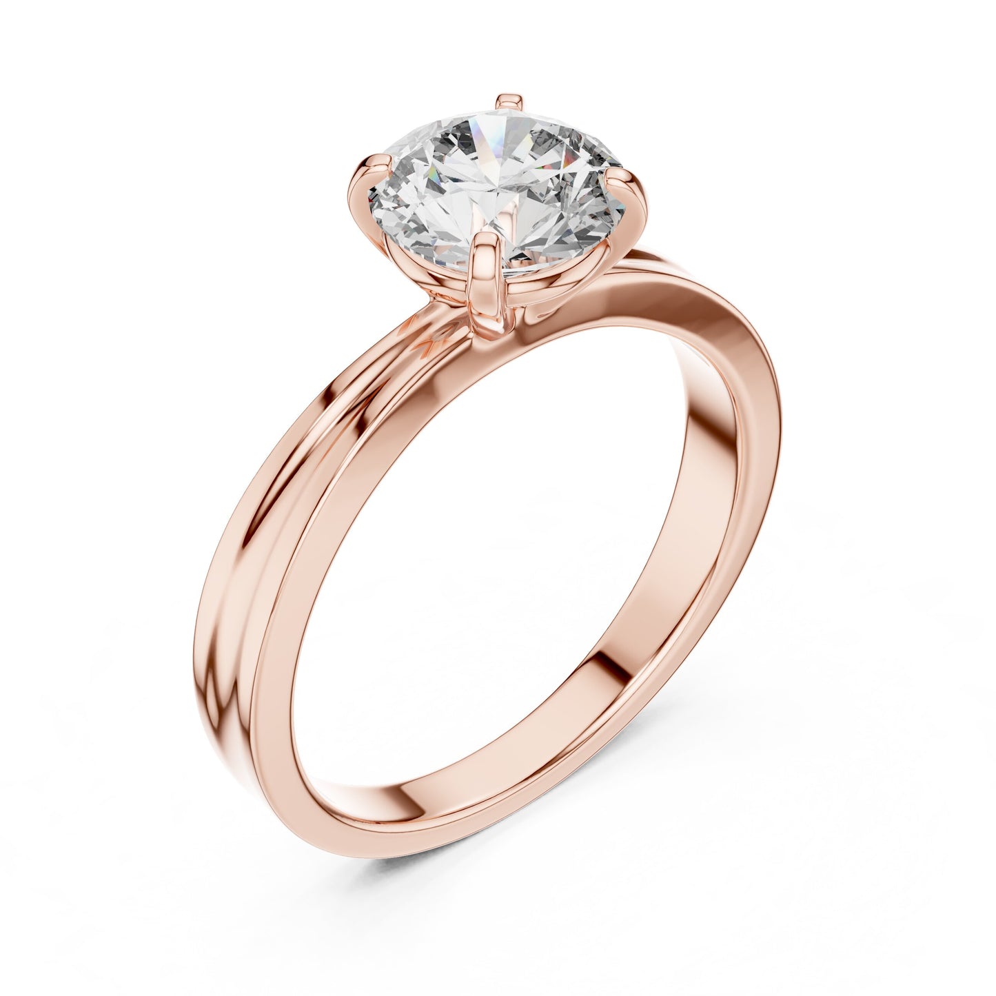 Round Solitaire Lab Grown Diamond Ring