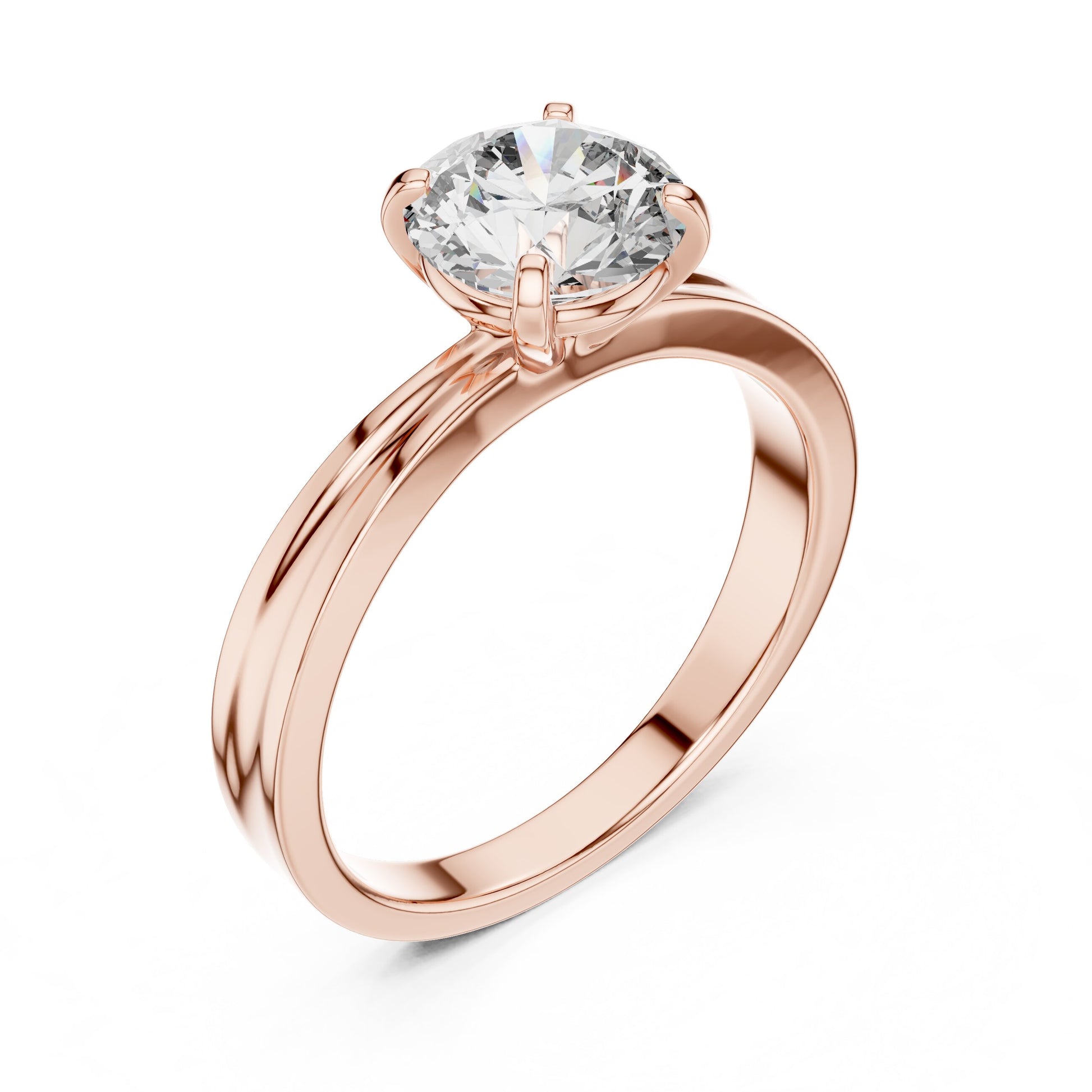 Round Solitaire Lab Grown Diamond Ring