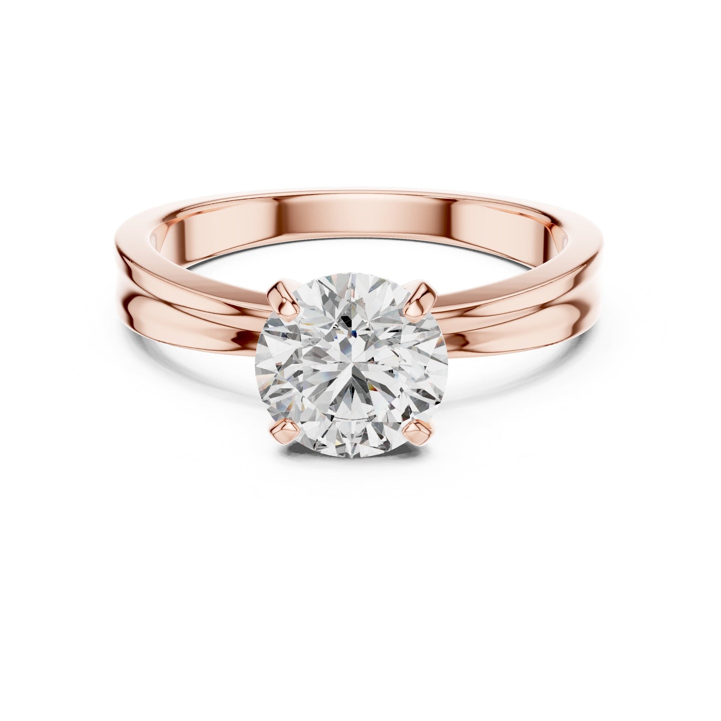 Round Solitaire Lab Grown Diamond Ring