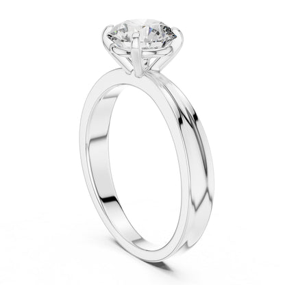 Round Solitaire Lab Grown Diamond Ring