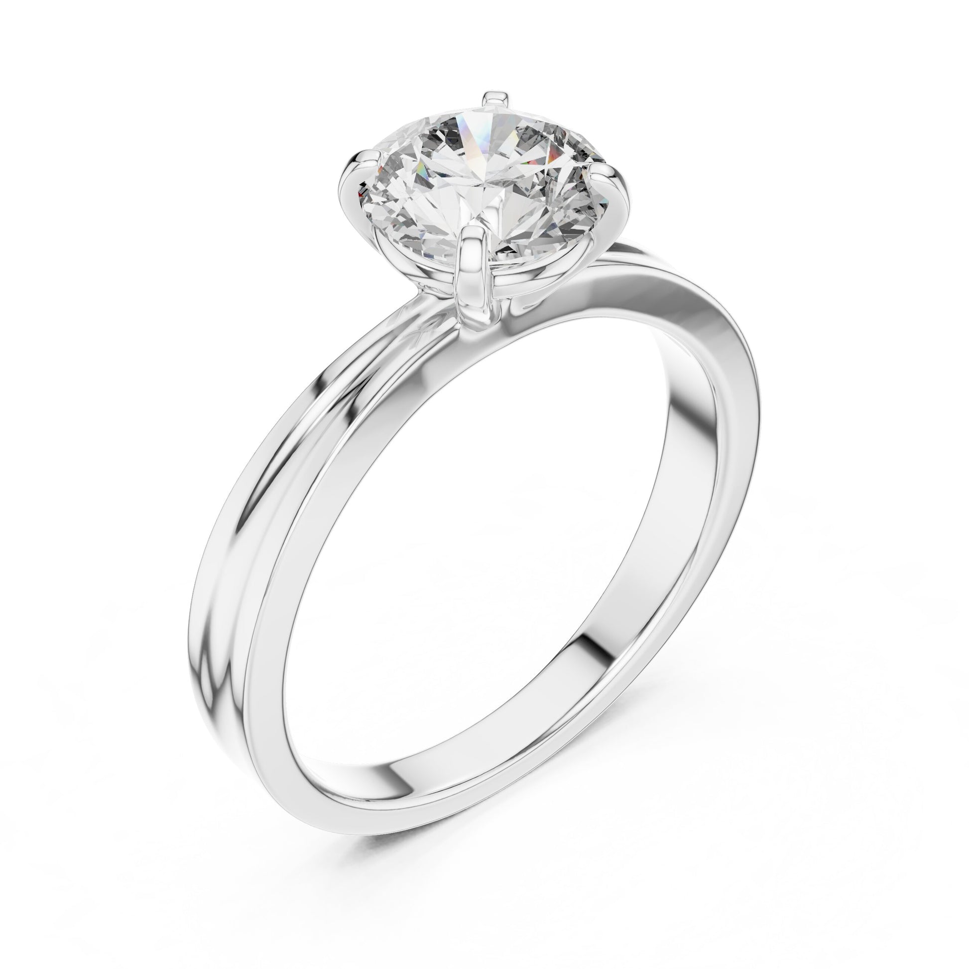 Round Solitaire Lab Grown Diamond Ring