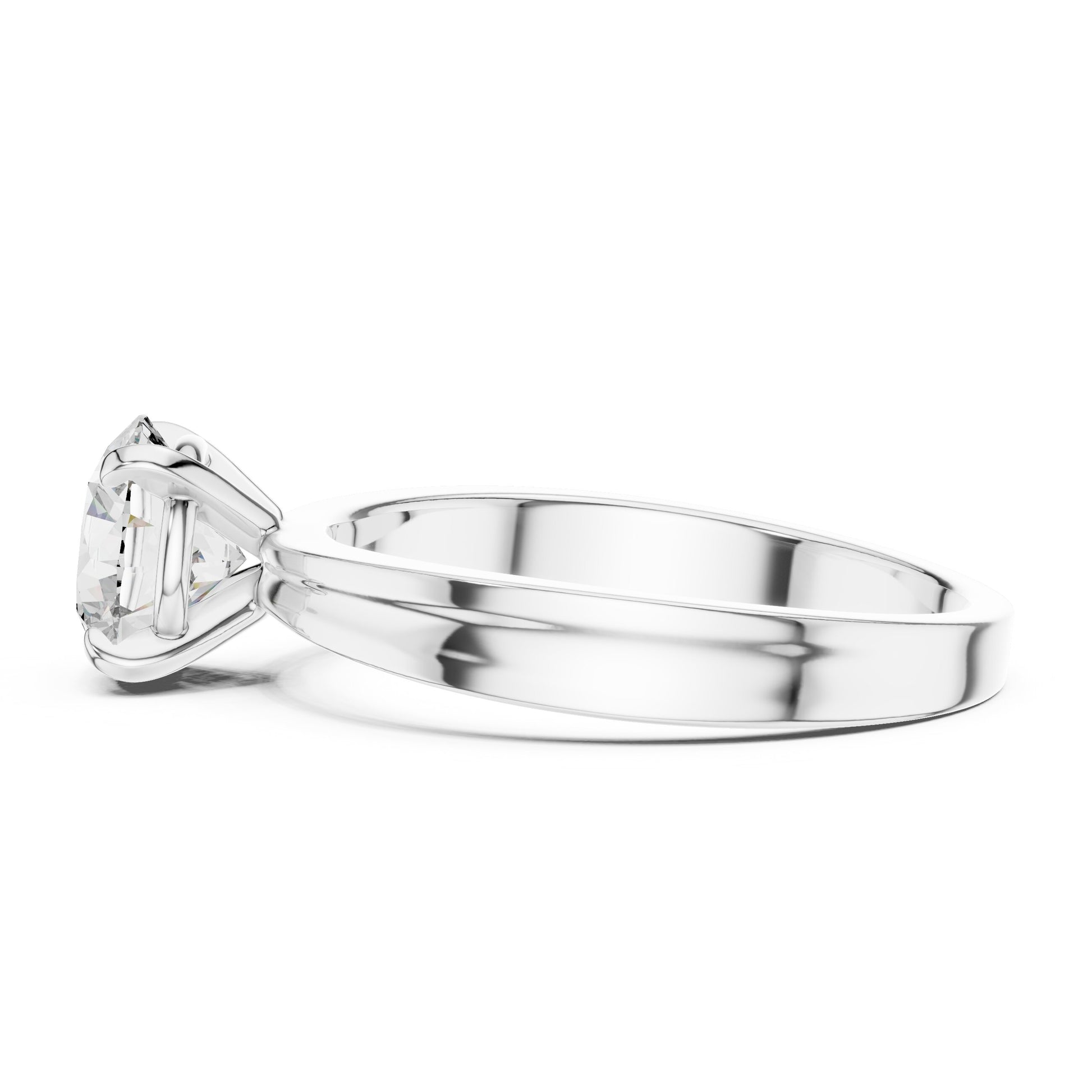 Round Solitaire Lab Grown Diamond Ring