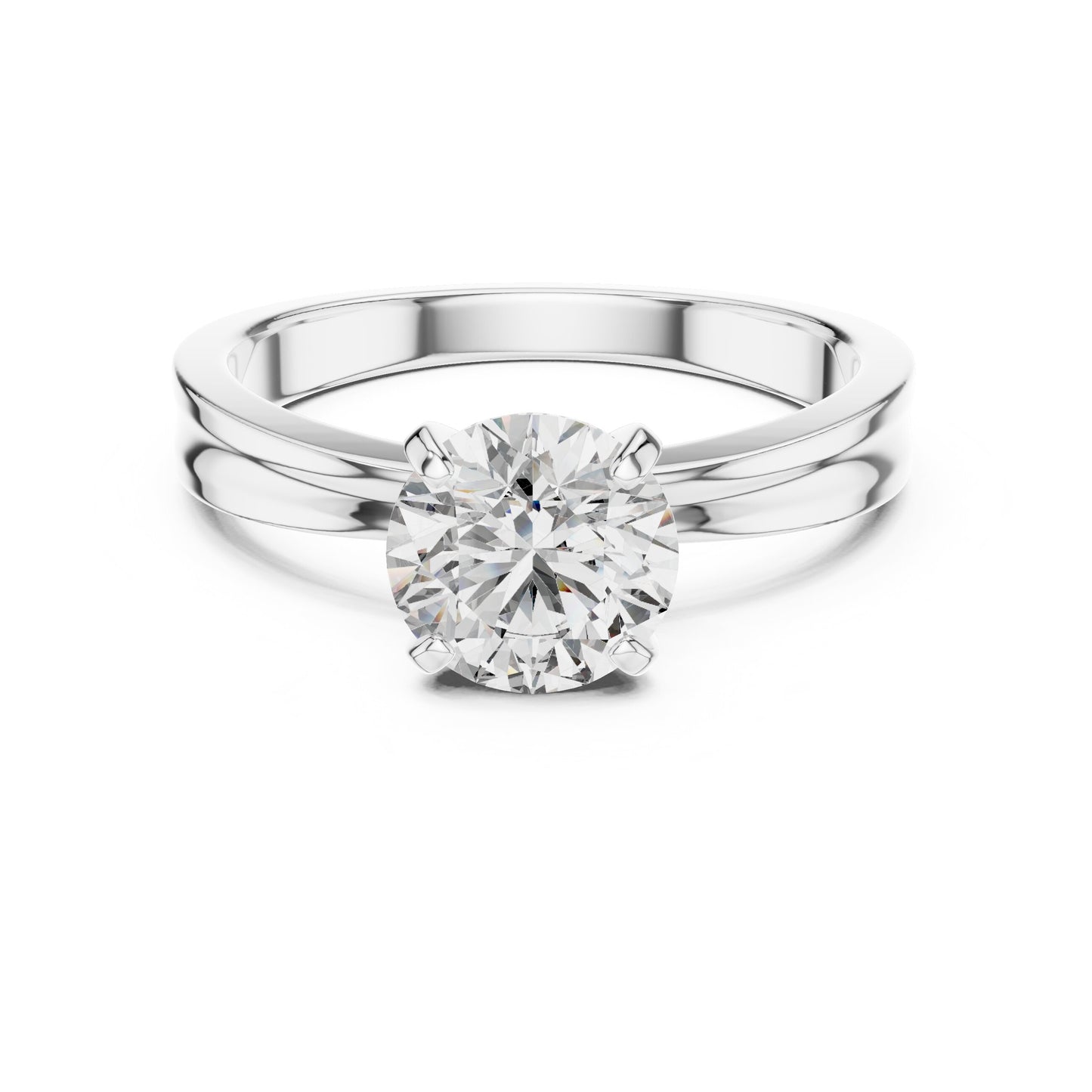 Round Solitaire Lab Grown Diamond Ring
