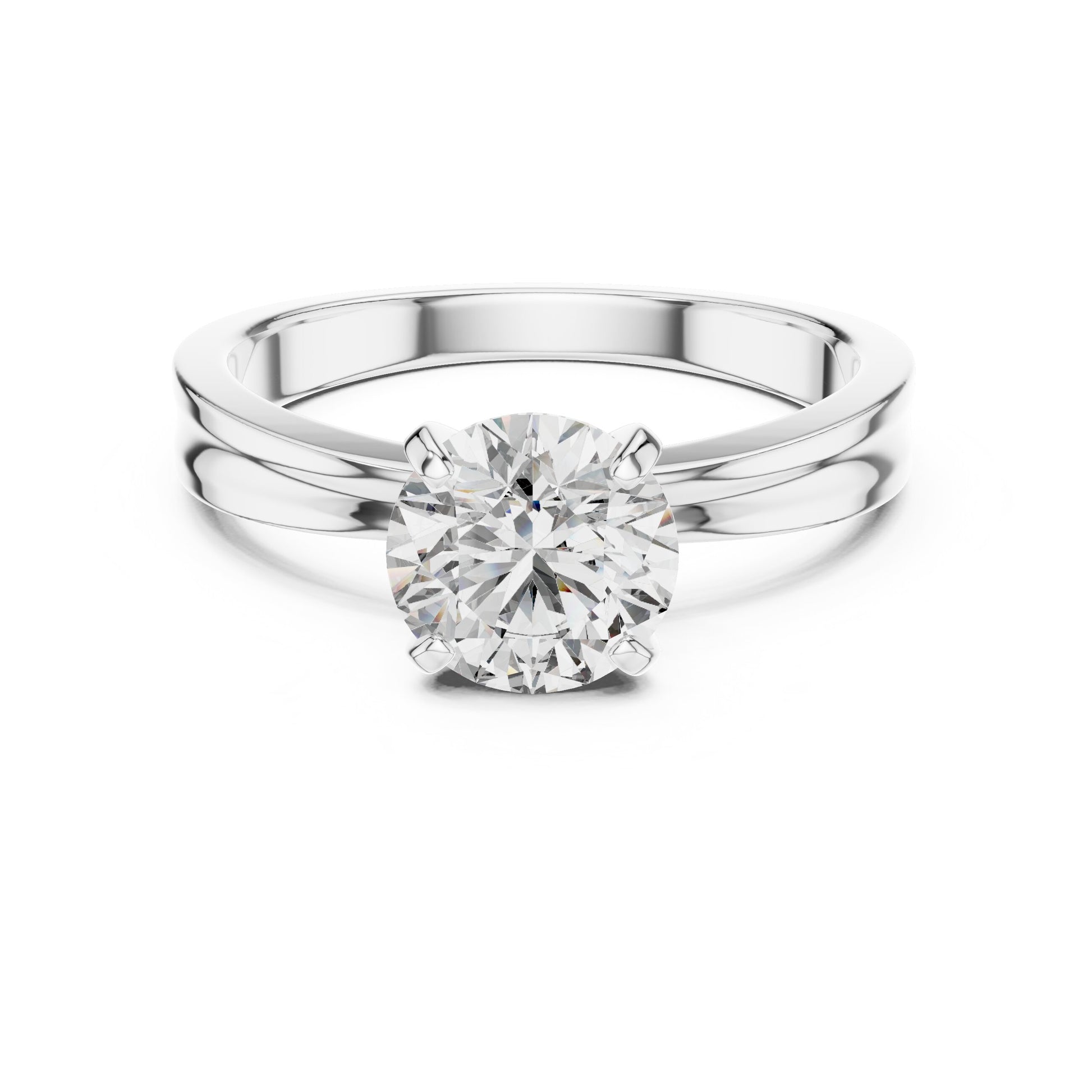 Round Solitaire Lab Grown Diamond Ring