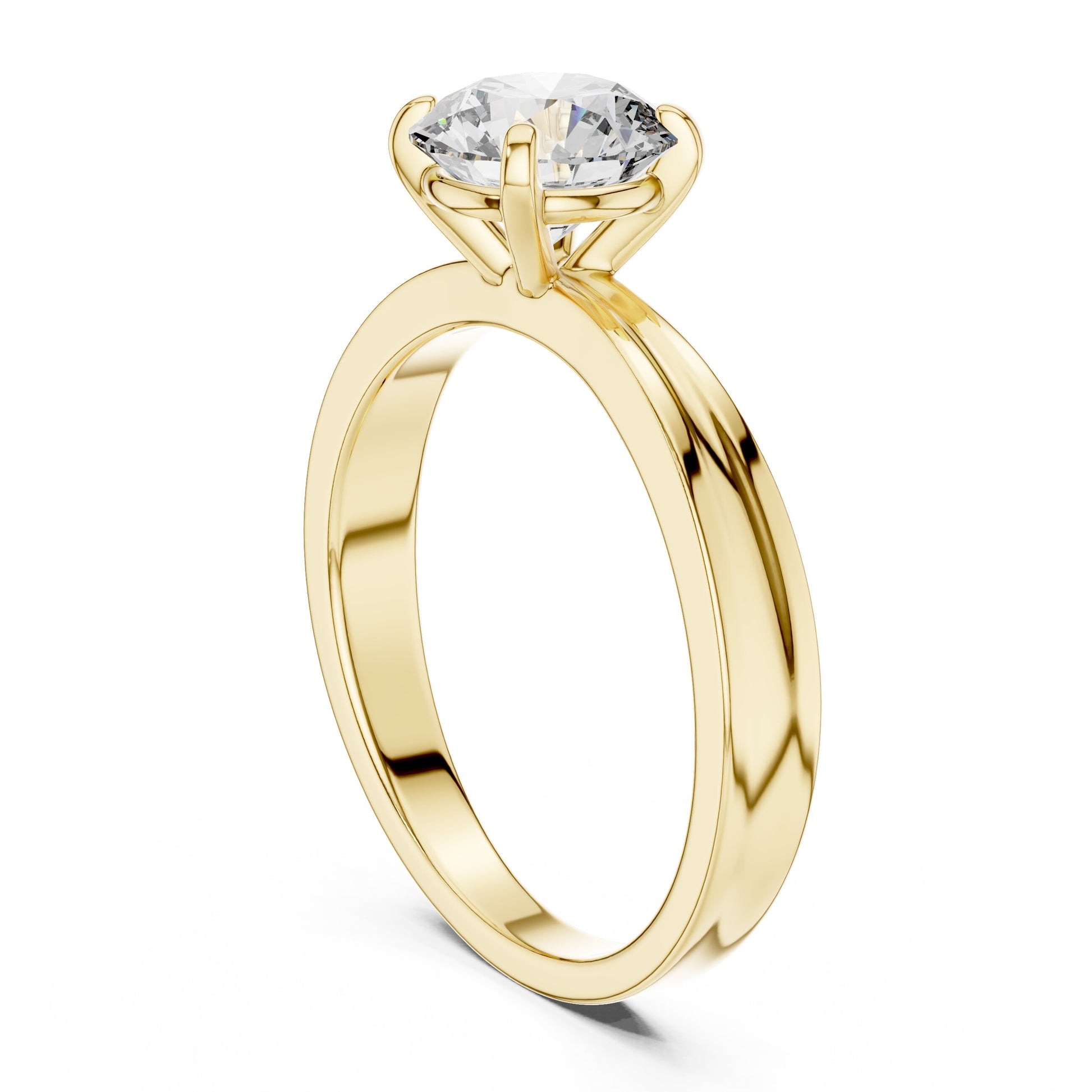 Round Solitaire Lab Grown Diamond Ring