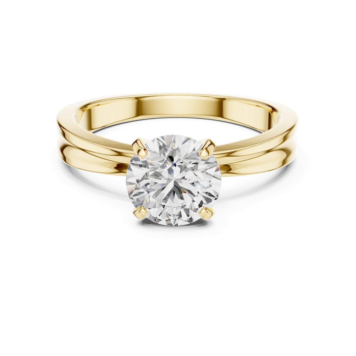 Round Solitaire Lab Grown Diamond Ring