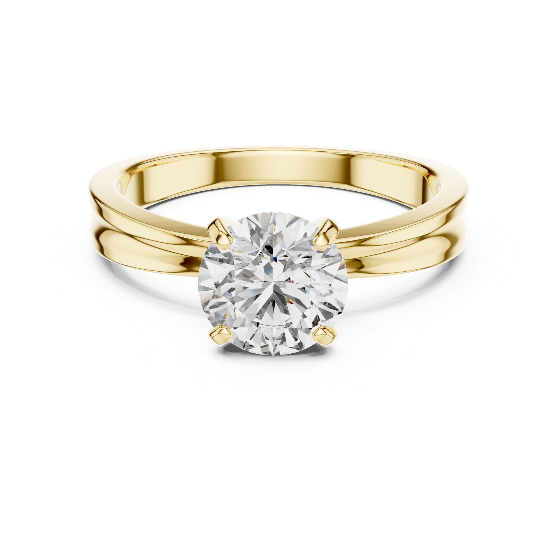 Round Solitaire Lab Grown Diamond Ring