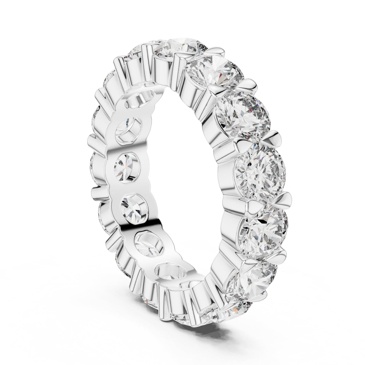 Emerald Eternity Lab Grown Diamond Ring