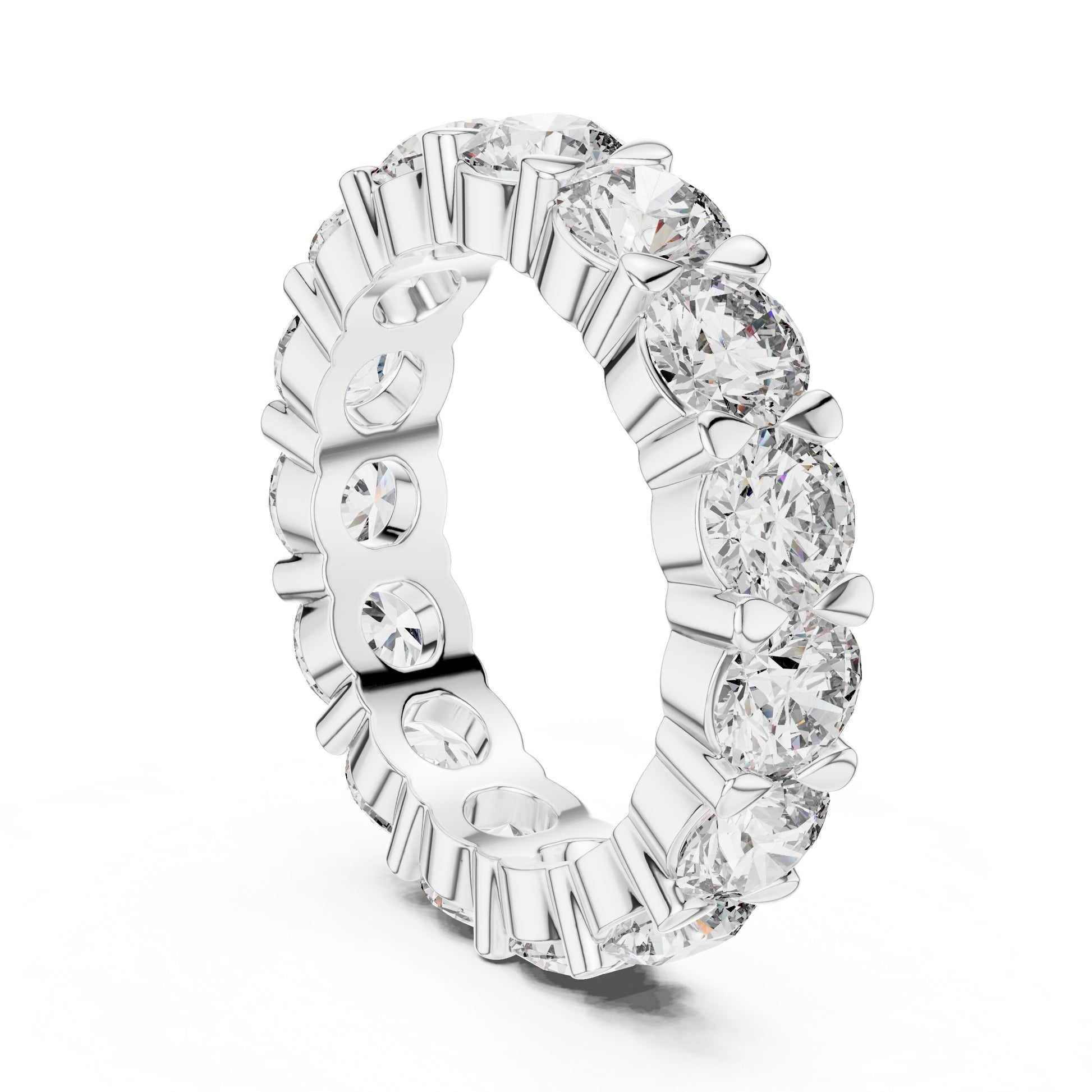 Emerald Eternity Lab Grown Diamond Ring