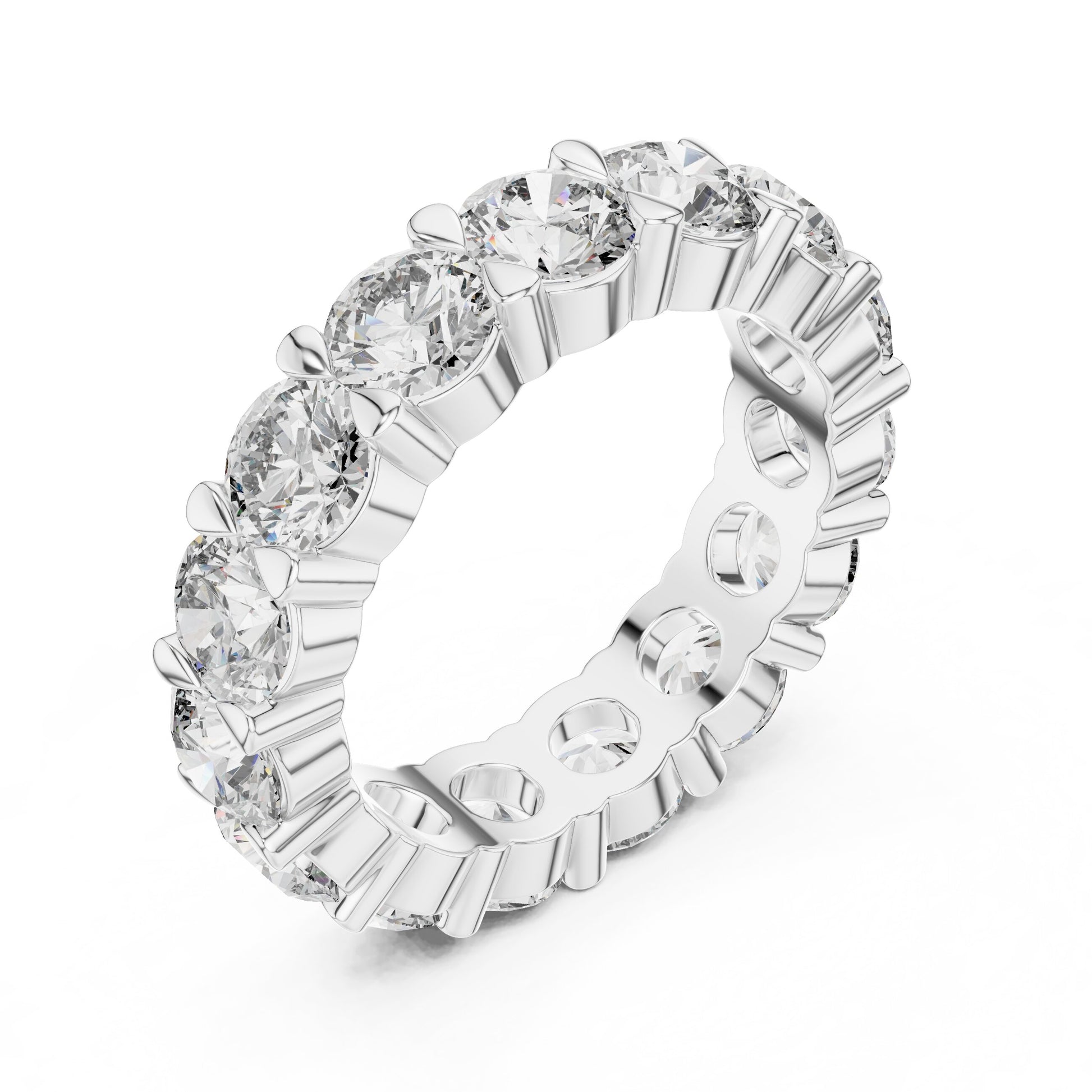 Emerald Eternity Lab Grown Diamond Ring