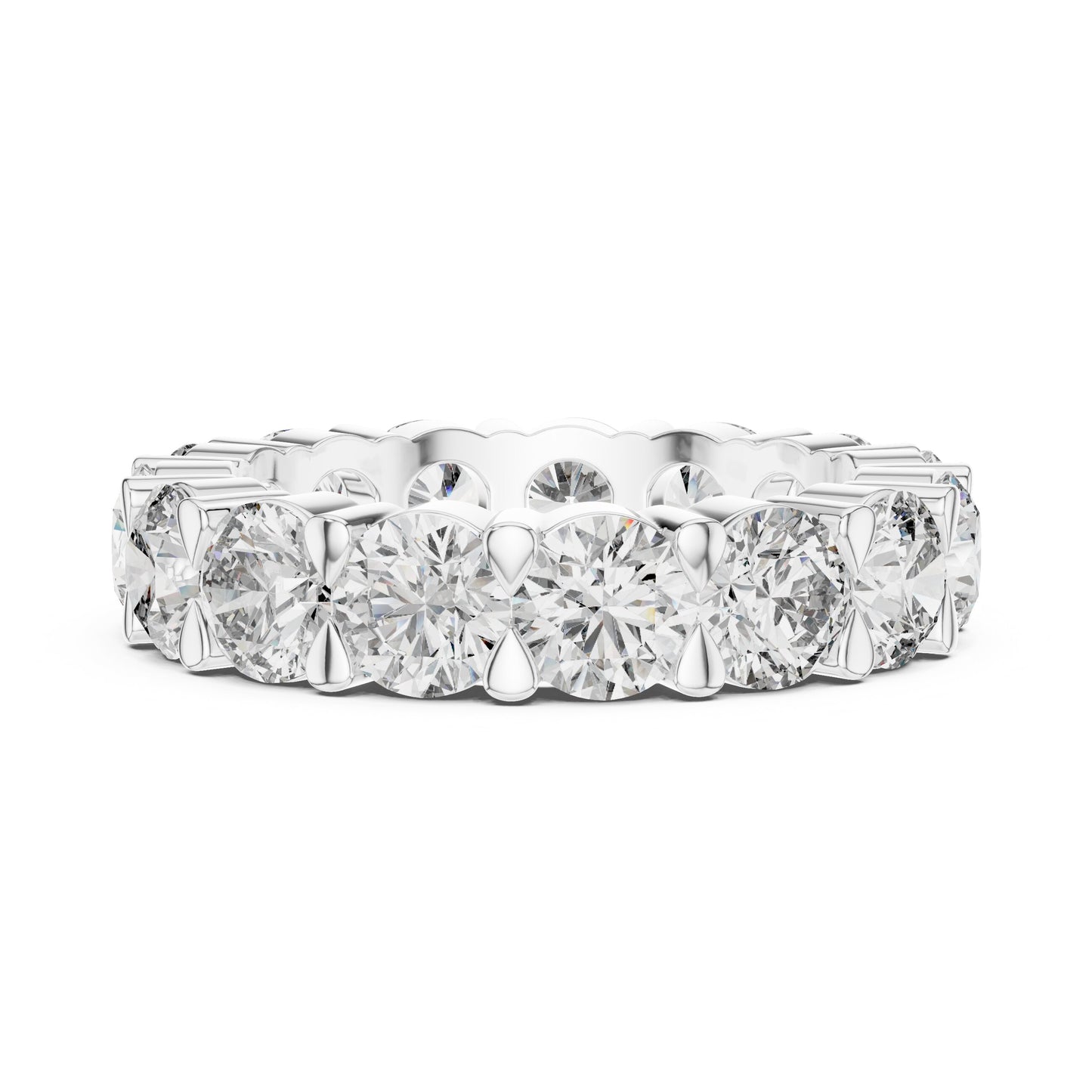 Emerald Eternity Lab Grown Diamond Ring
