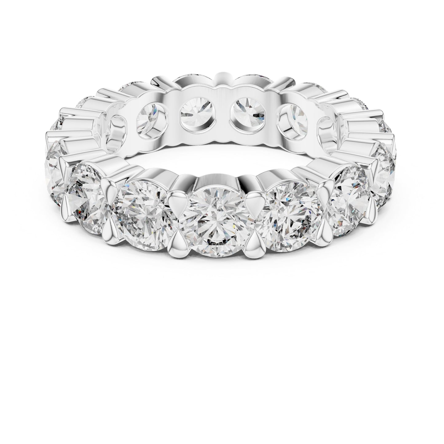 Emerald Eternity Lab Grown Diamond Ring