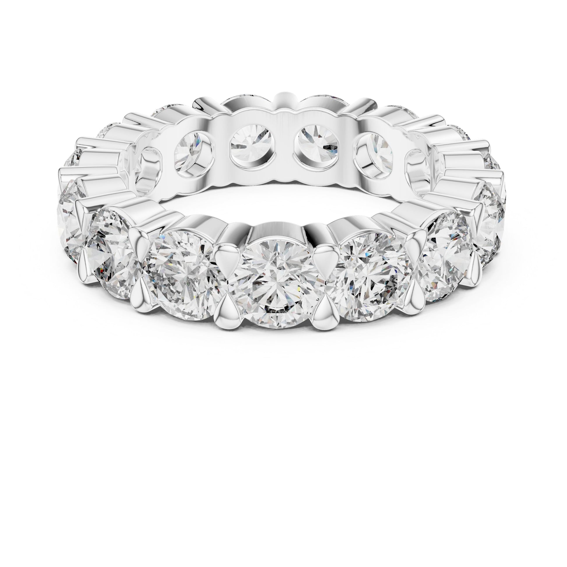 Emerald Eternity Lab Grown Diamond Ring