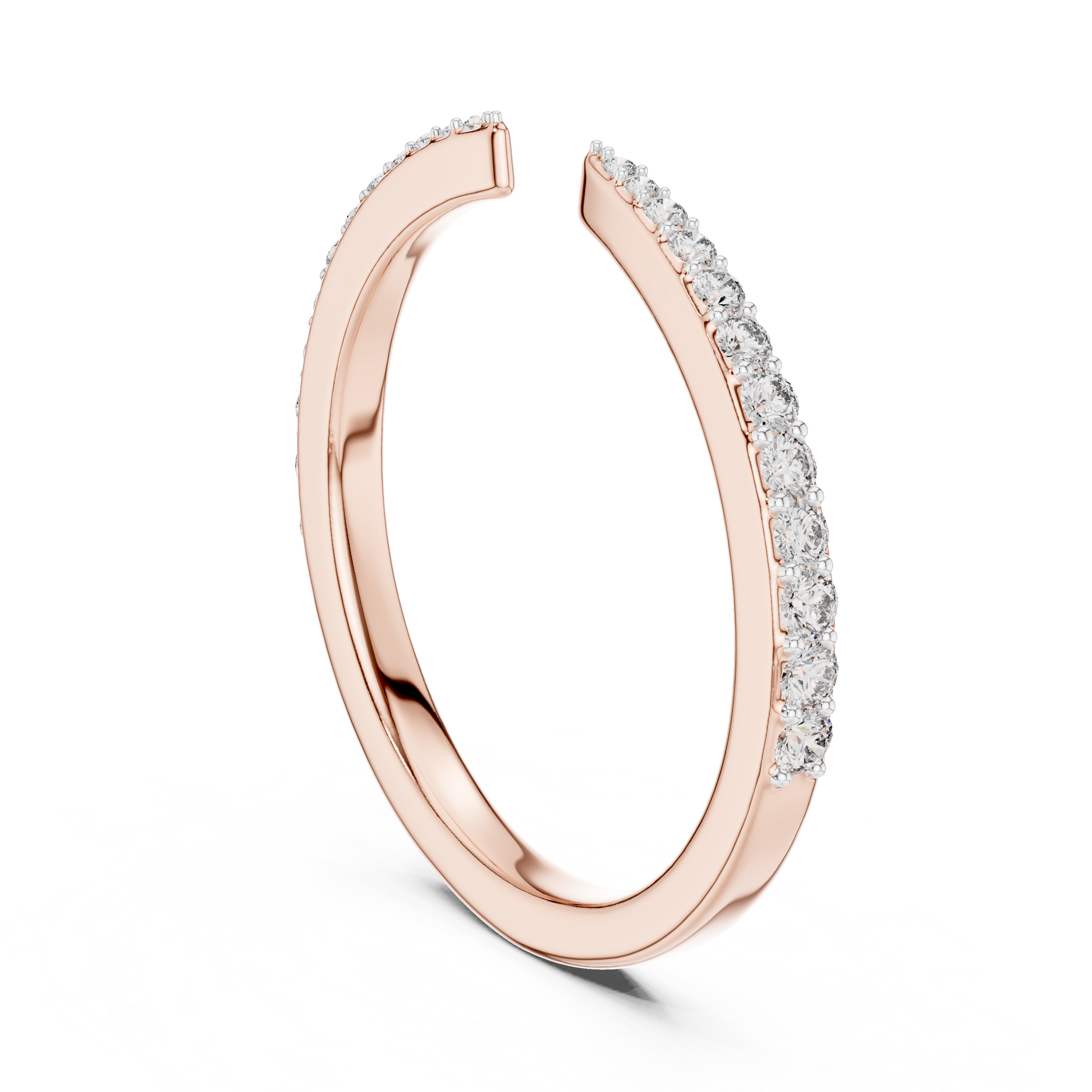 Round Pave Lab Grown Diamond Ring