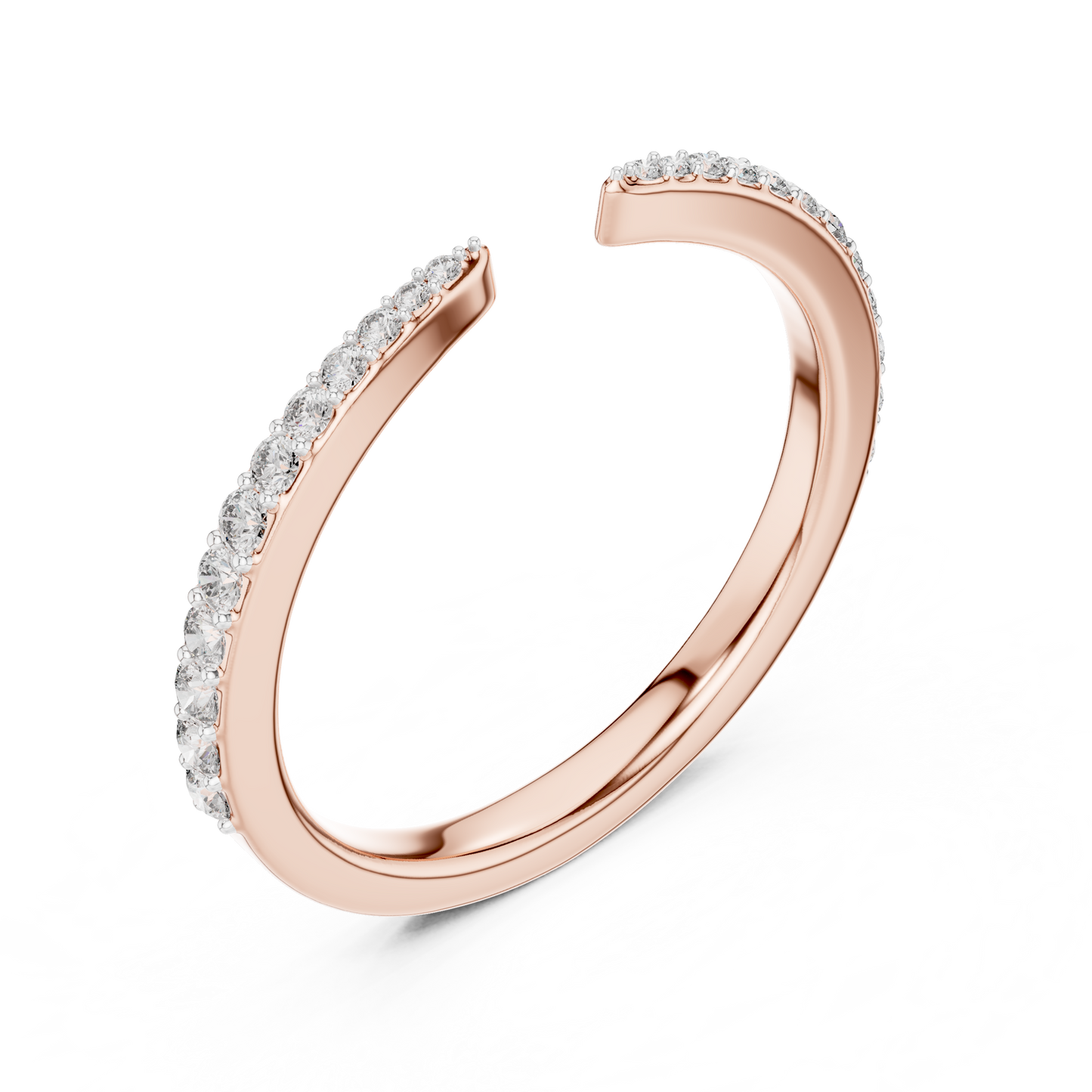 Round Pave Lab Grown Diamond Ring