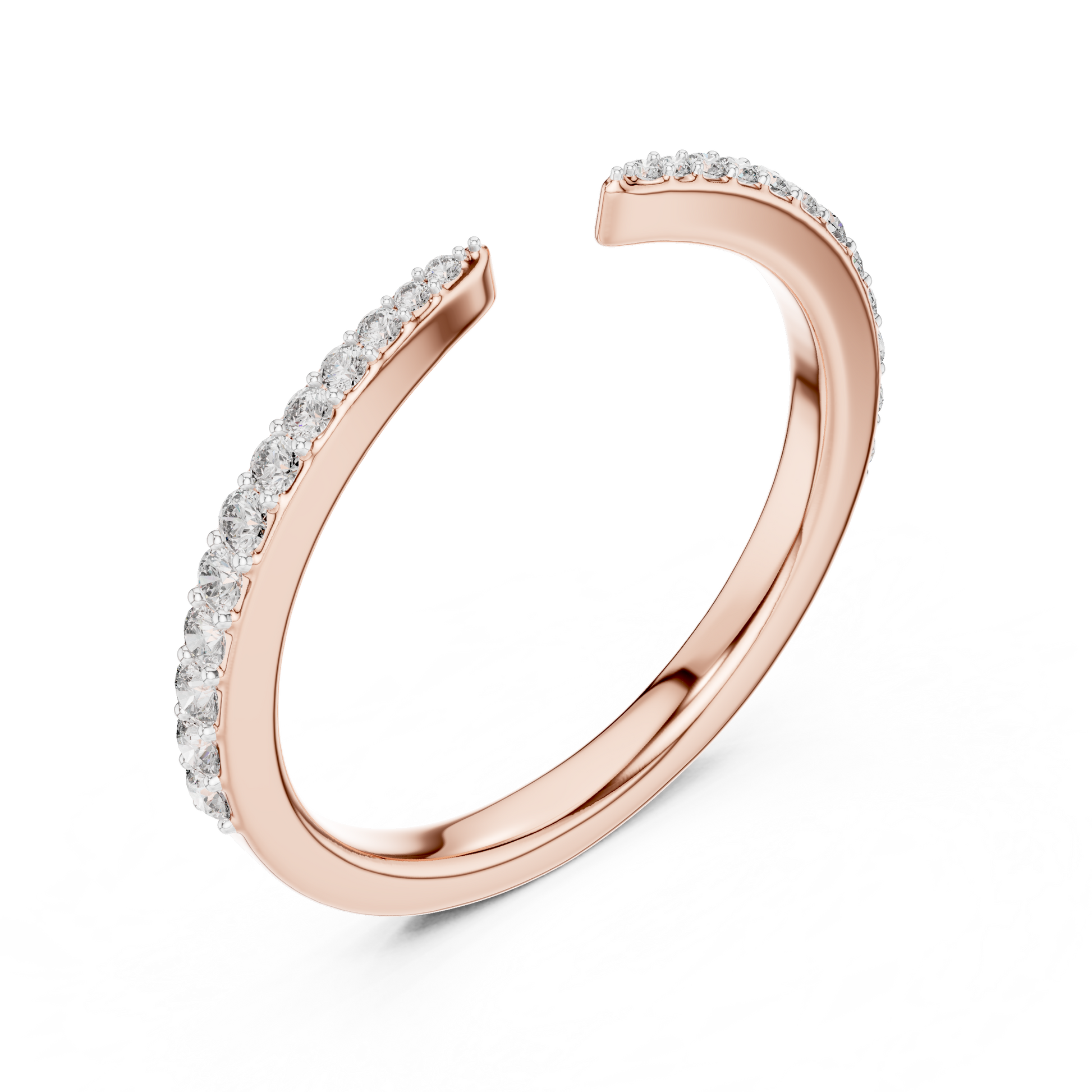 Round Pave Lab Grown Diamond Ring
