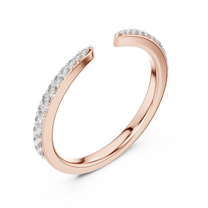 Round Pave Lab Grown Diamond Ring