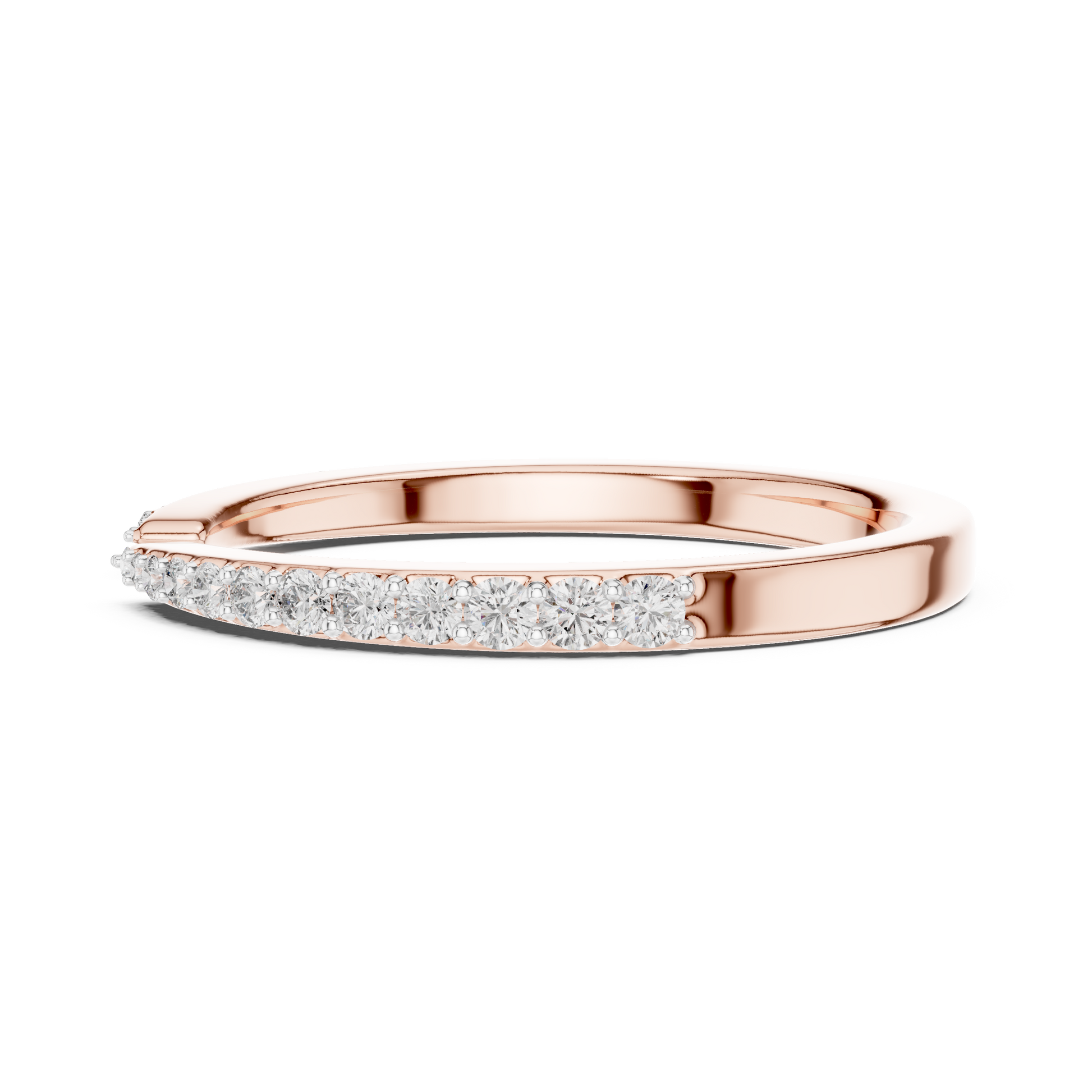 Round Pave Lab Grown Diamond Ring