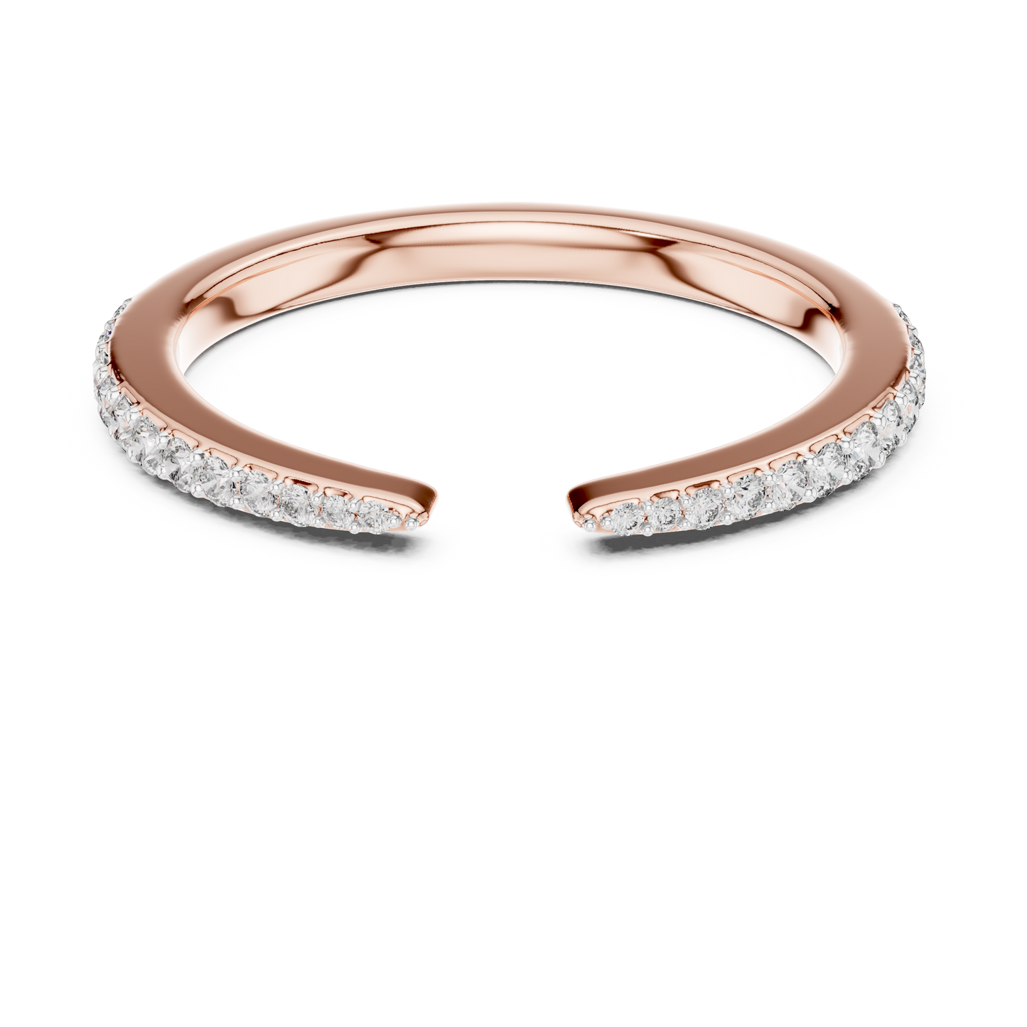 Round Pave Lab Grown Diamond Ring