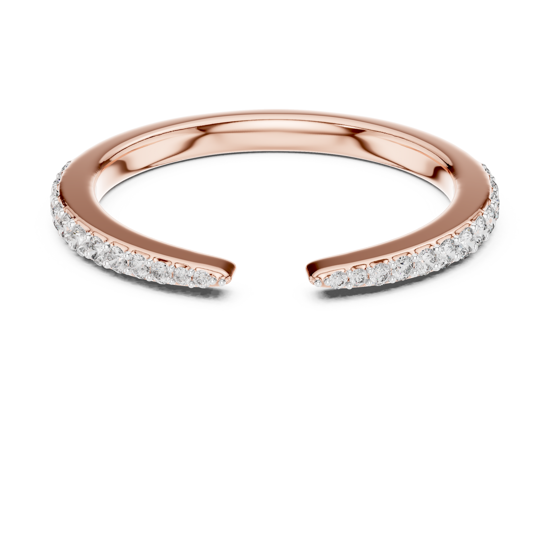 Round Pave Lab Grown Diamond Ring