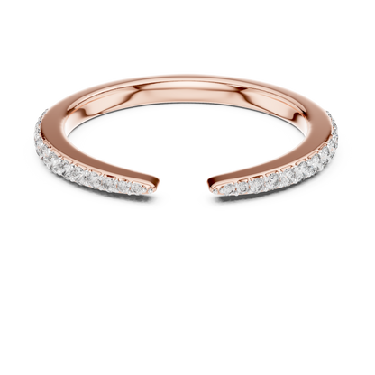 Round Pave Lab Grown Diamond Ring